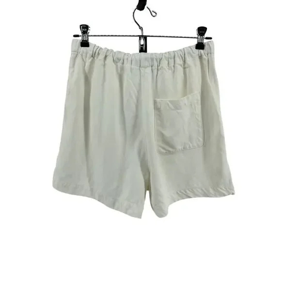 Loulou Studio Twill Off-White Seto Size L Shorts - Picture 3 of 7